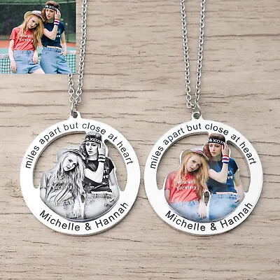 Personalized Photo Necklace Custom Picture Necklace Family Sister Friend Jewelry • $12.99