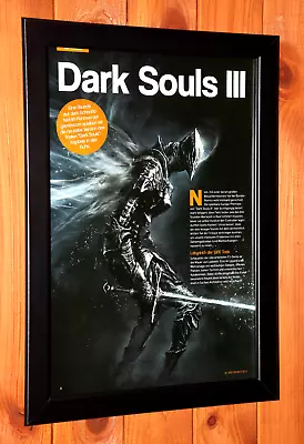 Dark Souls III 3 Old Rare Small Promo Poster / Ad Page Framed • $53.99