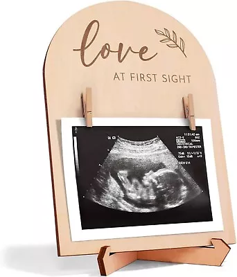 Wooden Baby First Scan Photo Frames /Ultrasound Picture Pregnancy Announcement • £13.29