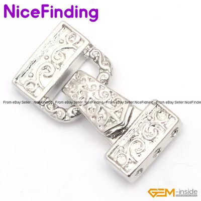 3 Strands Silver Clasps Gold Plated Magnet Jewelry Making Design 29x14mm DIY • $17.22