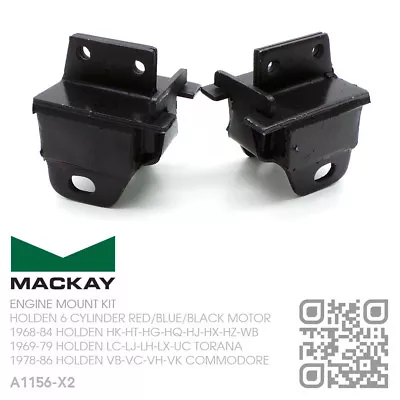 $59.50 • Buy Mackay Engine Mounts 161-186-202 6 Cyl Red Motor [holden Lc-lj-lh-lx-uc Torana]