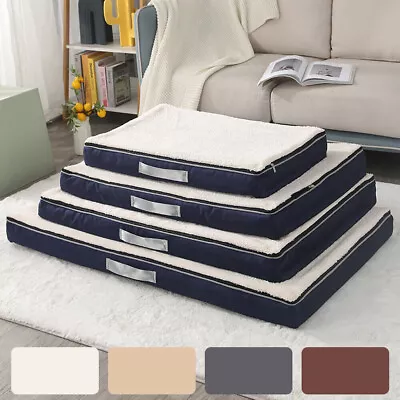 Orthopedic Memory Foam Dog Bed Pet Sleeping Cushion Sofa Removable Blanke Cover • $19.50