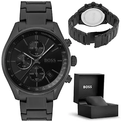 New Hugo Boss Mens Watch Grand Prix Chronograph 1513676 Quartz Wristwatch • £104.95