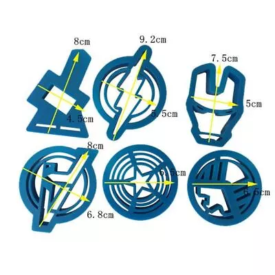 £7.99 • Buy Combo Set Of 10 Superhero Cookie Cutters - Avengers Iron Man Superman Batman 