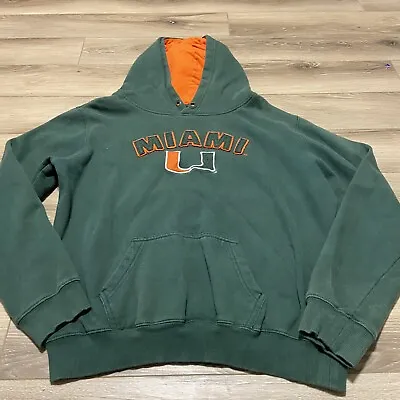 University Of Miami Green Youth XL Hurricanes Pullover Hoodie • $16.20