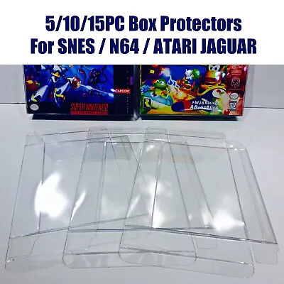 Clear SNES / N64 / ATARI JAGUAR Box Protectors Dust Cover For Nintendo 64 CIB • $4.99