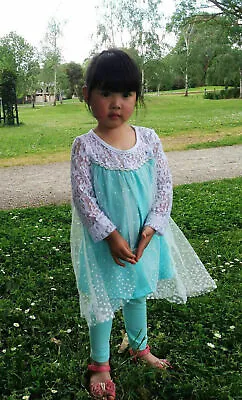 Princess Elsa Party Costume Baby Girl Frozen Disney Inspired Lace Birthday Dress • $21.50