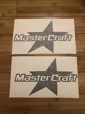 $15.99 • Buy Mastercraft Ski Boat 12  Logo Window (SET 2) Black Vinyl Decal Sticker Wakeboard