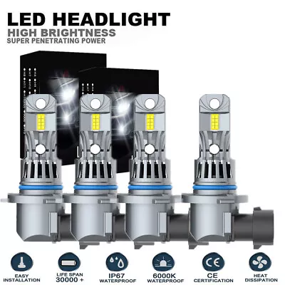 LED Headlight 4x Bulbs Kit White For Volvo 850 960 Wagon/Sedan 4-Door 1994-1997 • $64.39