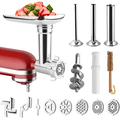 Metal Food Grinder Attachment For Kitchen-Aid Stand Mixers Includes 3 Sausage • $38.97