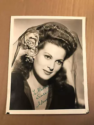 Maureen O Hara Rare Early Autographed 8/10 Photo 40s The Quiet Man Miracle 34th • $79.99