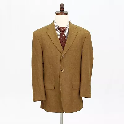 Ibiza 42R Brown Sport Coat Blazer Jacket Solid 3B Wool • $59.99