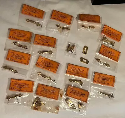 LOT NEW NOS Vintage P.S. Andrews Co. Miniature Brass? Door Handles Hinges • $29