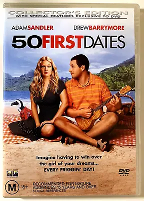 $7.90 • Buy 50 First Dates DVD 2004 Movie Adam Sandler Drew Barrymore Australian Release R4