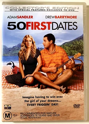 $7.90 • Buy 50 First Dates DVD 2004 Movie Adam Sandler Drew Barrymore Australian Release R4