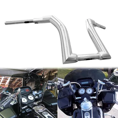 Chrome Z Bar 14" Rise Ape Hanger Handlebar Fit For Harley Touring Road King • $281.99
