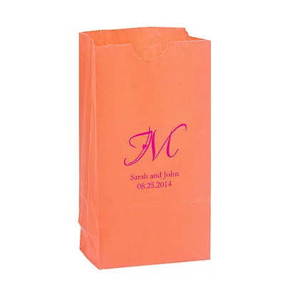 50 Monogram Initial Personalized Wedding Favor Bags Candy Buffet • $82