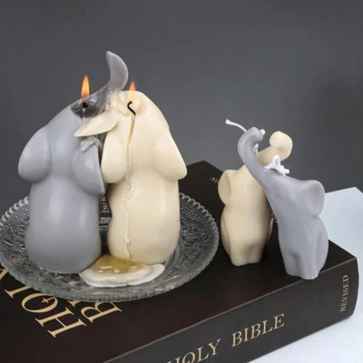£8.96 • Buy 3D Art Wax Mold Long-nosed Elephant Candle Mold Silicone Mould Soap Making
