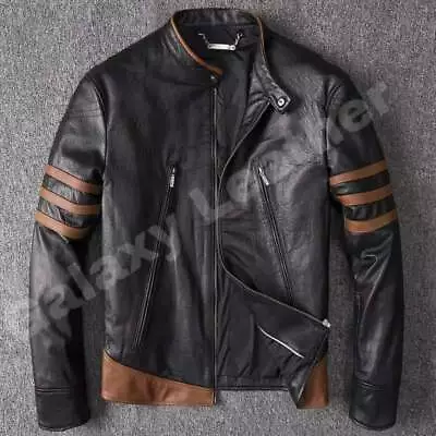 X-men Origins Logan Wolverine Brown Leather Jacket • $106.99