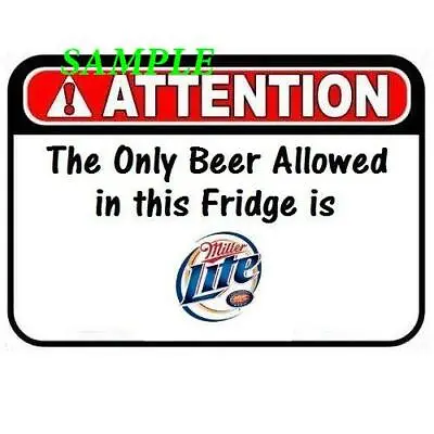 Miller Lite Beer In Fridge Refrigerator Magnet Christmas Man Cave Gag Gift Funny • $5.94