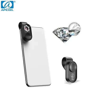 APEXEL100X Portable Mini Macro Microscope Lens With LED Clip For IPhone Android • $17.98