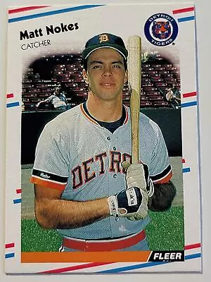 1988 Fleer #66 Matt Nokes Detroit Tigers RC Baseball Card • $1.75