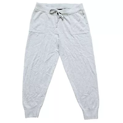 J. Crew Cashmere Blend Pull On Light Grey Knit Sweat Pants Lounge Joggers Size M • $30