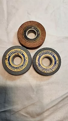 Lot Of 3 Vintage Craftsman Grinding Wheels 100 Grit And 60 Grit  *D • $25