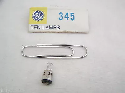 (1) NEW GE 345 Miniature Lamp Bulb Midget Flanged 6 Volt 6v  • $10.90