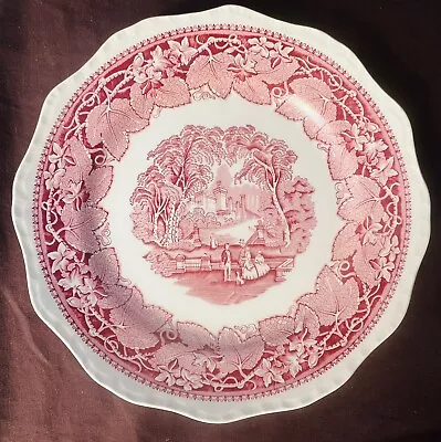 Mason's VISTA PINK  10.5”Dinner Plate + Wood & Son 9” Bowl English Scene Pink • $30