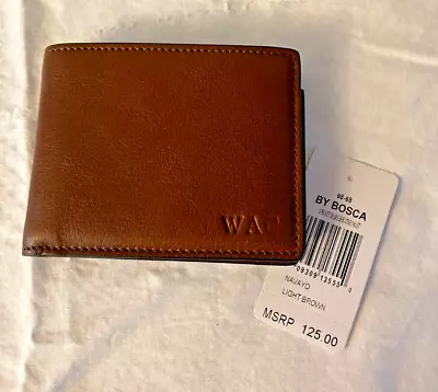 Bosca Old Leather Brown Deluxe Wallet W/ID Passcase - NWT 98-68  Monogram WAC • $64.95