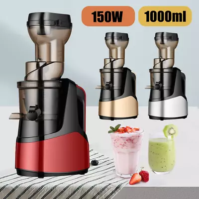 150W Cold Press Slow Juicer Whole Fruit Chute Extractor Vegetable Processor 1L • $100
