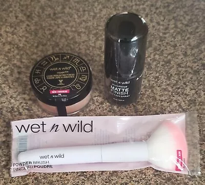 Wet N Wild Lot Highlighter Powder*Brush*Setting Spray* *new* • $35.99