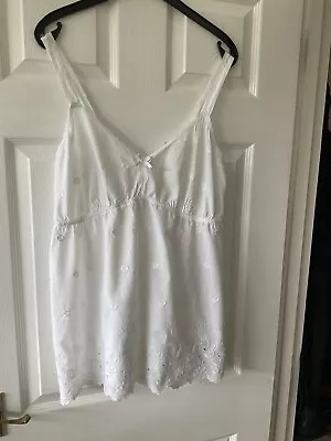 Marks And Spencer Cotton Camisole Top Size 16 • £1