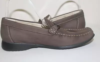 Mephisto Women's Brown Nubuck Leather Cool Air Loafers Slip On Shoes Size 9 • $28.95
