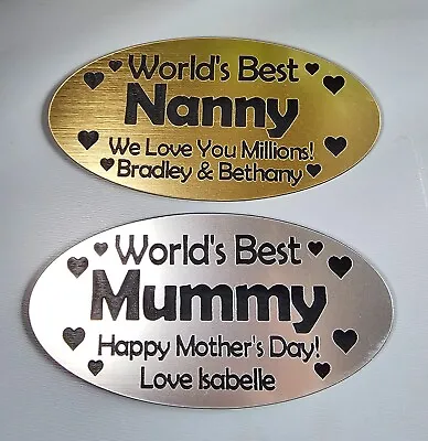 Personalised Mothers Day Gift Worlds Best Mummy Nanny Mum Magnet Gifts For Her • £5.99