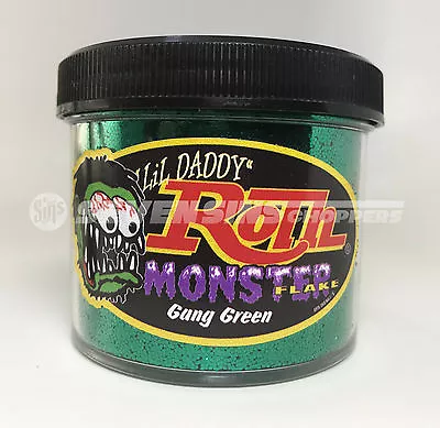 Roth Flake Monster Gang Green Red Chopper Hotrod Metalflake Sparkle Paint • $12.95