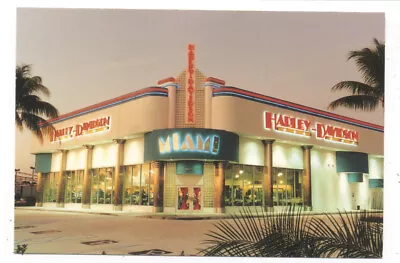 HARLEY DAVIDSON MOTORCYCLE Of Miami FL Deco Storefront 1996 AD Postcard • $9.95