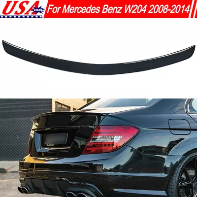 For Mercedes Benz W204 C250 C300 2008-14 Gloss Black Rear Trunk Spoiler Wing Lip • $73.59