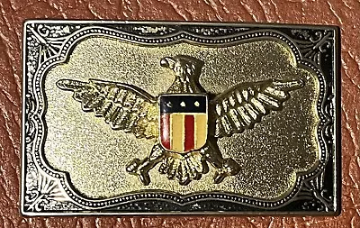 VINTAGE 70’s/80’s BIKERS ROCK & ROLL USA AMERICAN EAGLE STEEL BELT BUCKLE • £9.99