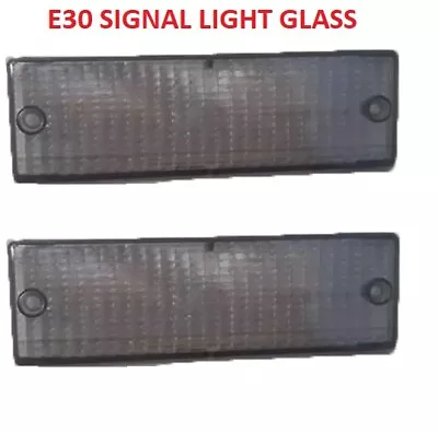 Fit For Bmw 3 Series E30 Front Bumper Signal Light Lens Glass 2 Pcs Smoke Color • $66.40