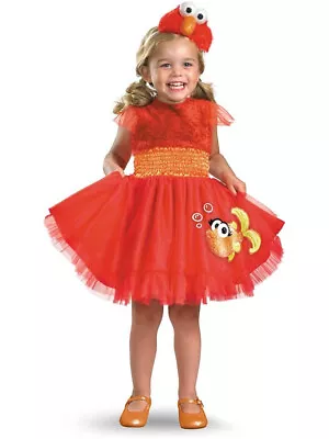 Girl's Sesame Street Elmo Filly Dress With Headband Costume Small 4-6x • $34.98