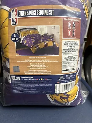 Los Angeles Lakers Queen Bed In A Bag (Rotary) OFFICIAL NBA 5pc Set • $74.99