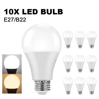 10X LED Bulb E27/B22 Cool Warm White Globe Light Indoor Bayonet Screw Led Bulb • $26