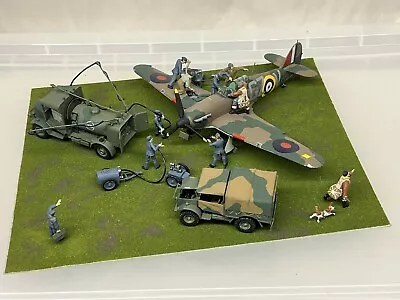 Hawker Hurricane RAF Airfield Diorama 1/48 Built & Finished For Display Good • £29.65