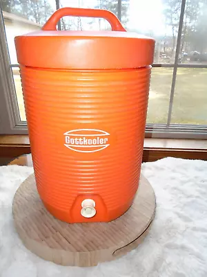 Vintage Orange Gottkooler 2 Gallon Water Jug Cooler Thermos Beverage Container • $30