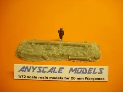 Terrain 20 Mm Wargame Resin Log Lined Emplacement 1/72 Scale  20s222 • £4