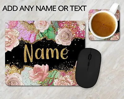 $10.45 • Buy Floral Mouse Pad Mat - Personalised
