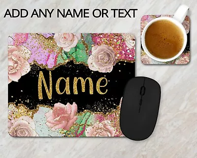 Floral Mouse Pad Mat - Personalised • $11.45