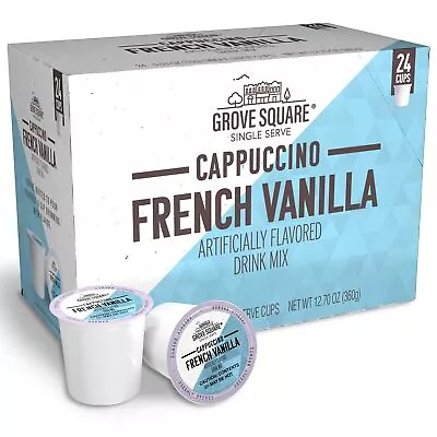 Grove Square Cappuccino Pods French Vanilla Single Serve  24 Count (Pack O... • $19.05